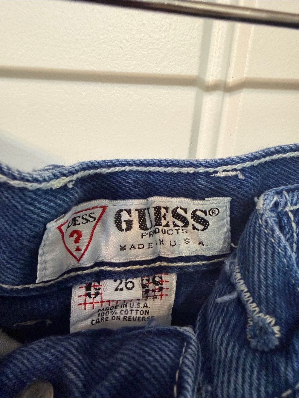 Guess Dark Blue High-Waist Denim Shorts - Picture 3 of 3